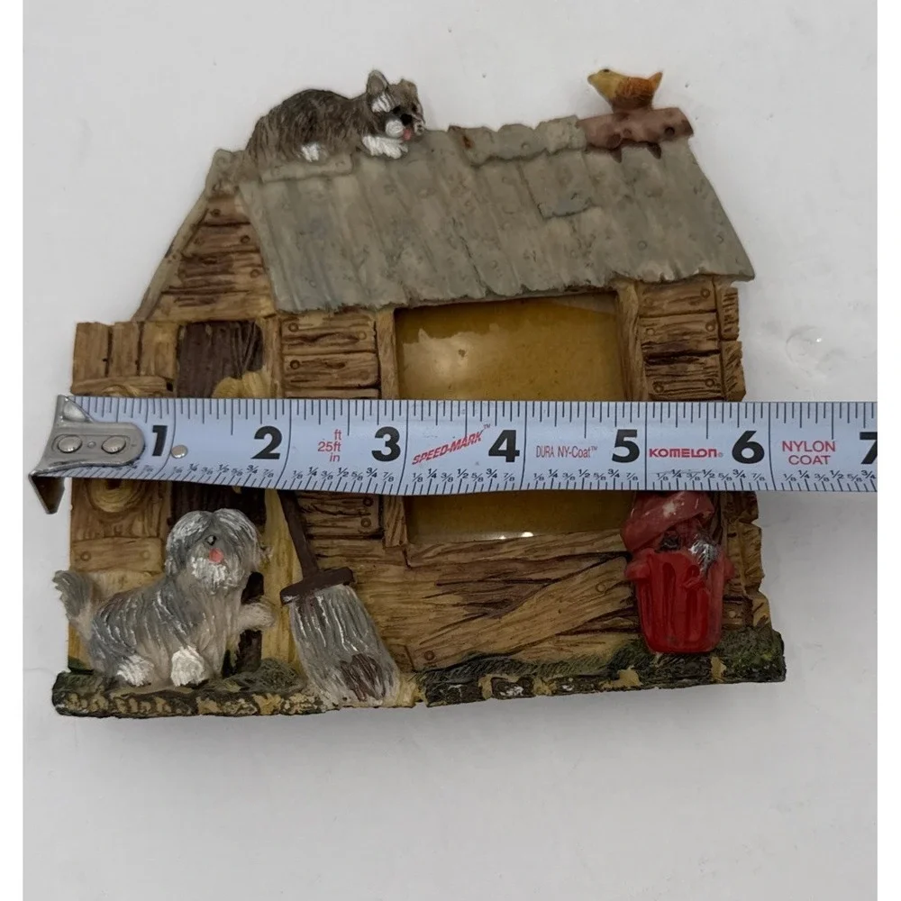 Picture Frame 3D Barn Cabin Animals‎ Cat Dog Bird 2x2 Photo Opening